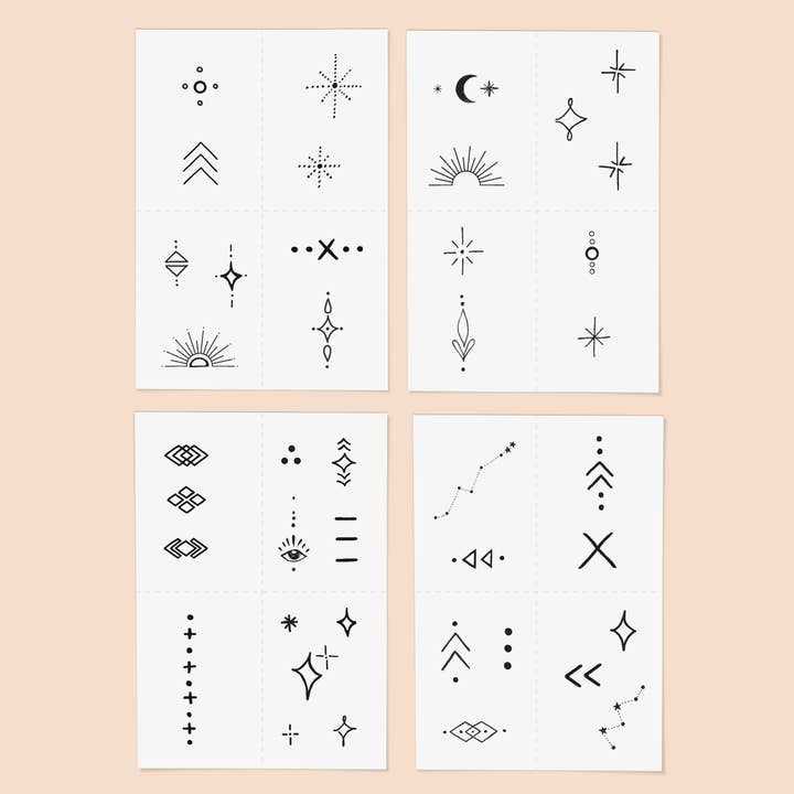 INKED by Dani - Wholesale Tijdelijke tattoo - Celestial tijdelijke tattoo-pakket9