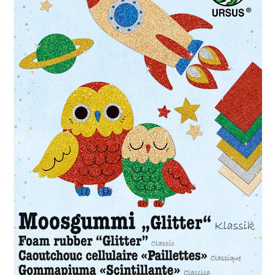 Gommapiuma «Glitter Classic», 20 x 30 cm per la vendita all'ingrosso da parte di URSUS® / Buntpapierfabrik Ludwig Bähr GmbH & Co. KG