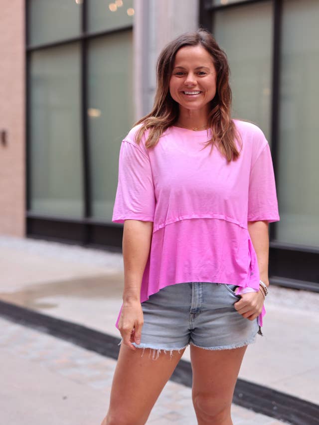 Flowy Activewear SS- Hübsch in Pink (Pink) für den Großhandel von Jadelynn Brooke