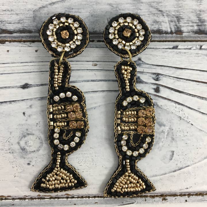 Orecchini a tromba con perline per la vendita all'ingrosso da parte di SongLily