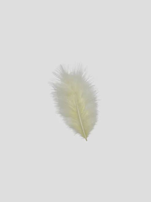 Marabout 12-15 cm Jaune clair pour la vente par Enkels Feathers