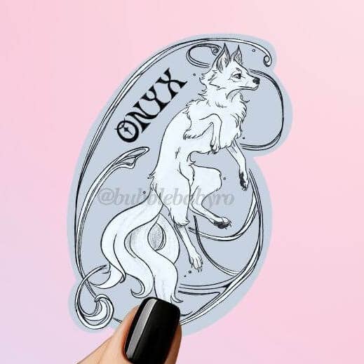 Quicksilver Onyx Sticker - Limited Edition Collab @bubblebabyro for wholesale by Bookish Queen
