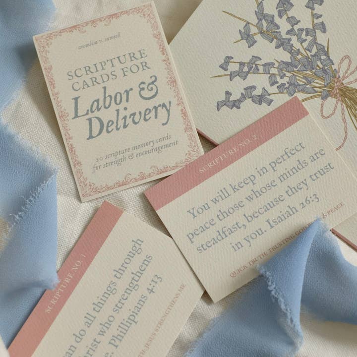 annalisa v. sawtell - Wholesale Stationery/Notecard Set - Scripture Cards for Labor & Delivery (Set of 20) | Christian7