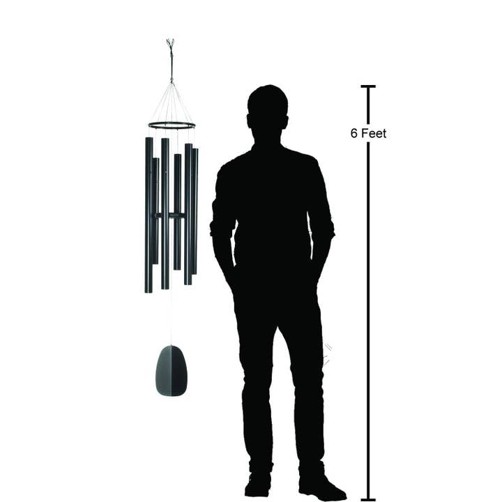 Woodstock Chimes - Wholesale Wind Chime - Bells of Paradiseâ„¢ - Black 54"