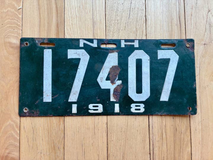 1918 New Hampshire License Plate for wholesale by RusticPlates