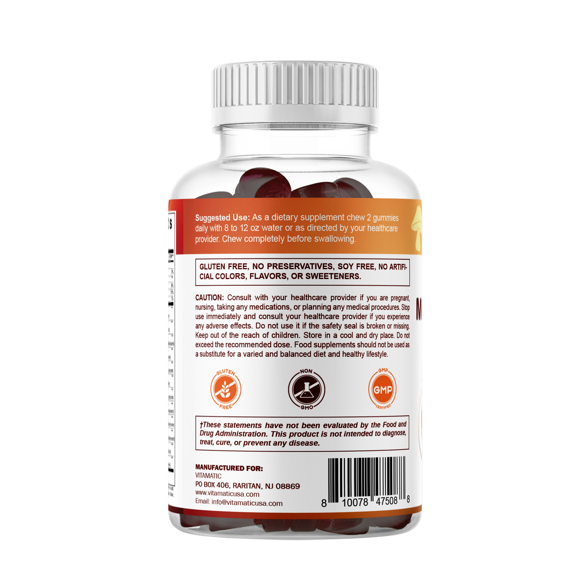 Vitamatic - Wholesale Oral Supplement/Vitamin - Vitamatic | Mushroom Complex with D3 | 60 Gummies9