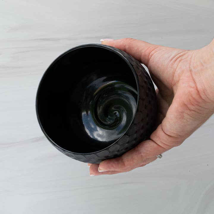 Aprikalife - Wholesale Bowl - Handmade Japanese Gray Matcha Tea Bowl with Black Pattern