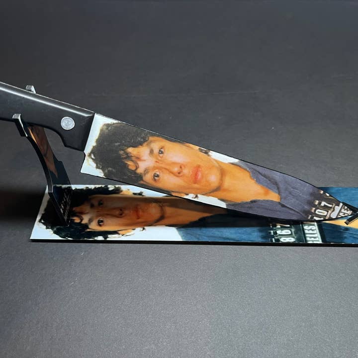 Dead Dave Designs - Wholesale Kitchen/Utility Knife - Richard Ramirez Serial Killer Knife With/Without Sublimated Stand