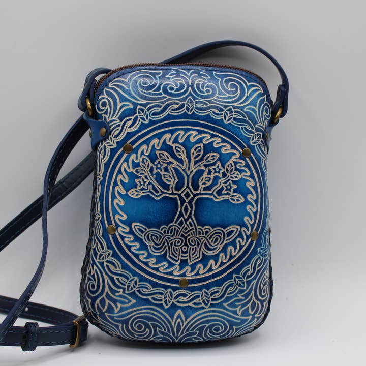 Sunflower Handmade leather inc - Wholesale Crossbody Bag - Women's - Ay33 tree of life blue crossbody purse