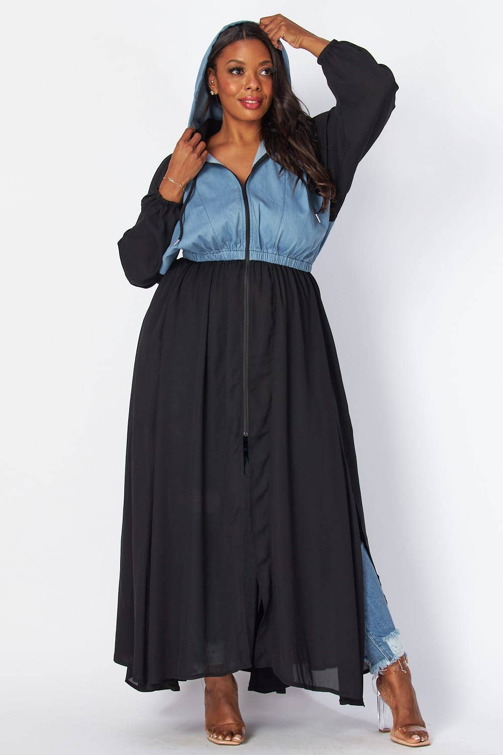 DENIM BLACK Plus Dress for wholesale on Faire7