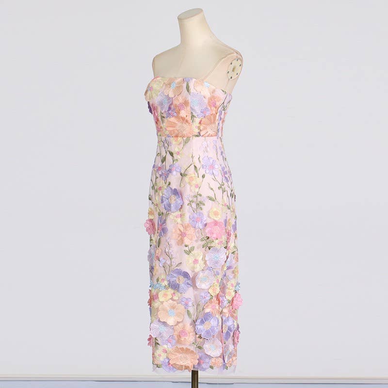 Productseeker - Venta al por mayor Vestido - Mujer - Vestido tubo ajustado con bordado floral16