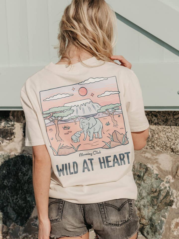 Morning Club Clothing – wholesale T-shirt (graphic) – unisex – Wild At Heart Organic Cotton T-Shirt1