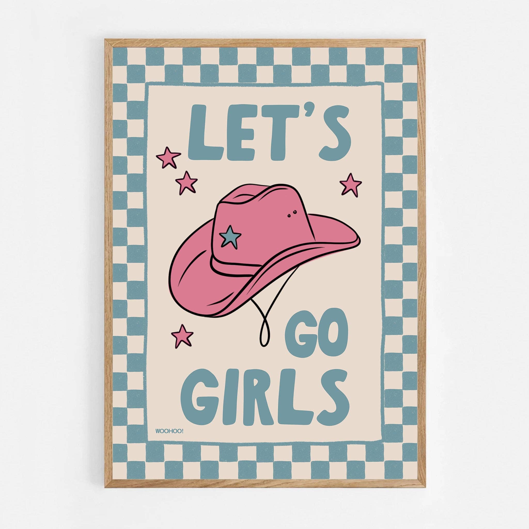 Woo Hoo Prints – wholesale Art print – LET'S GO GIRLS COWGIRL PRINT3