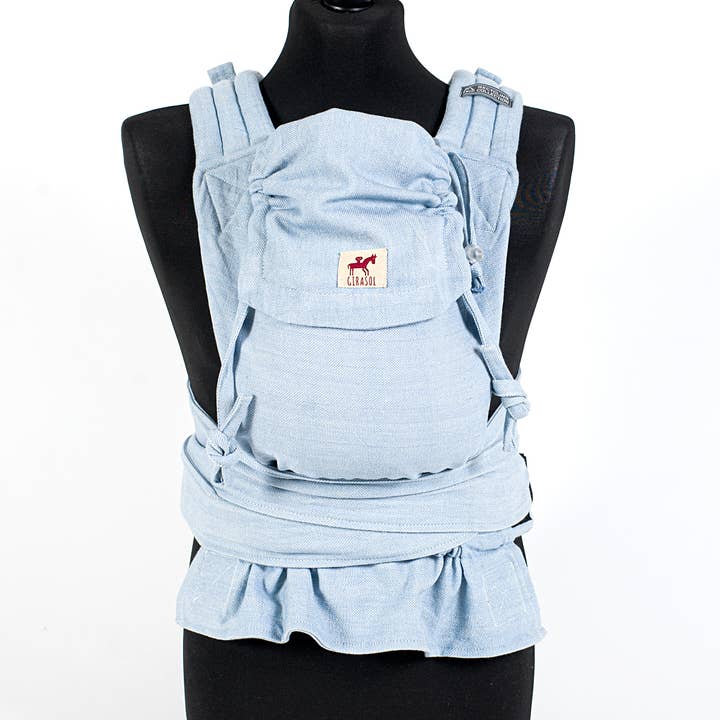 Girasol - Wholesale Baby Wrap/Sling - MySol Aqua baby carrier, fair, sustainable, recycled cotton0