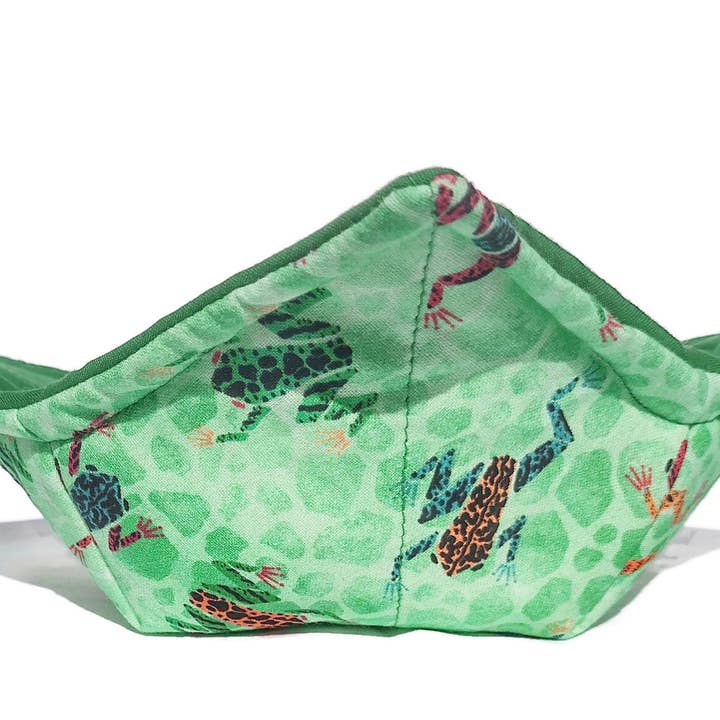 Bowl Cosy in een print van groene kikkerstof voor wholesale door SewUseful Studios LLC