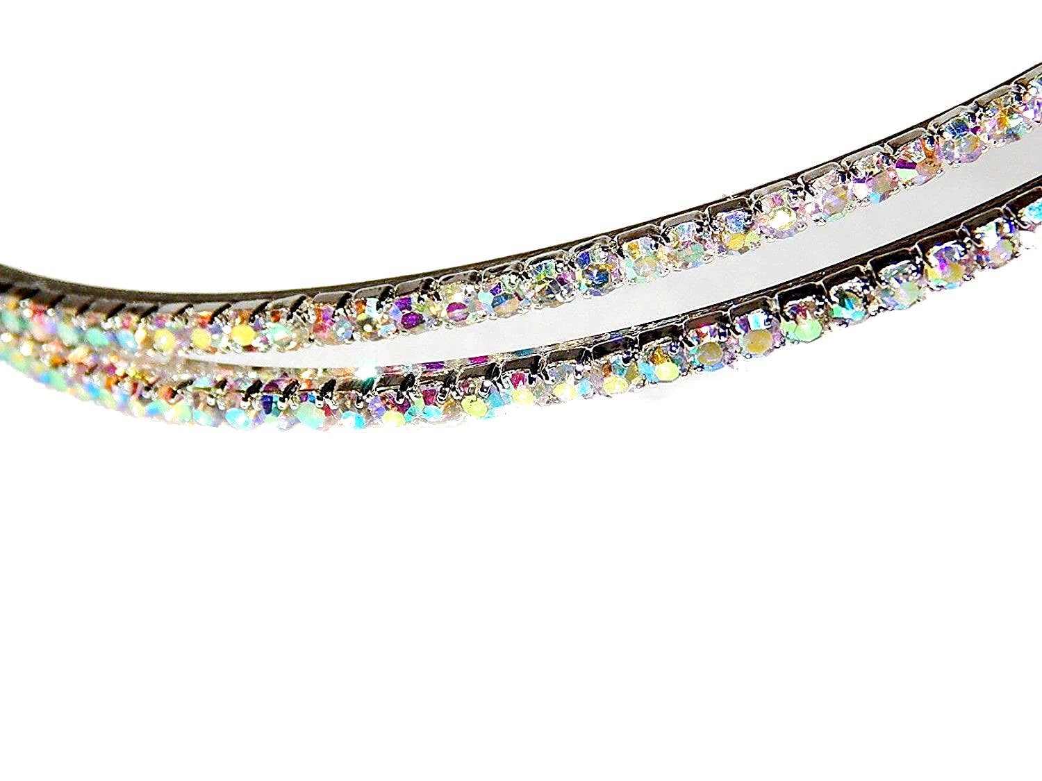 Diacly - Wholesale Hoop Earrings - 35mm Basic Sparkle Rhinestone Hoop Earrings3