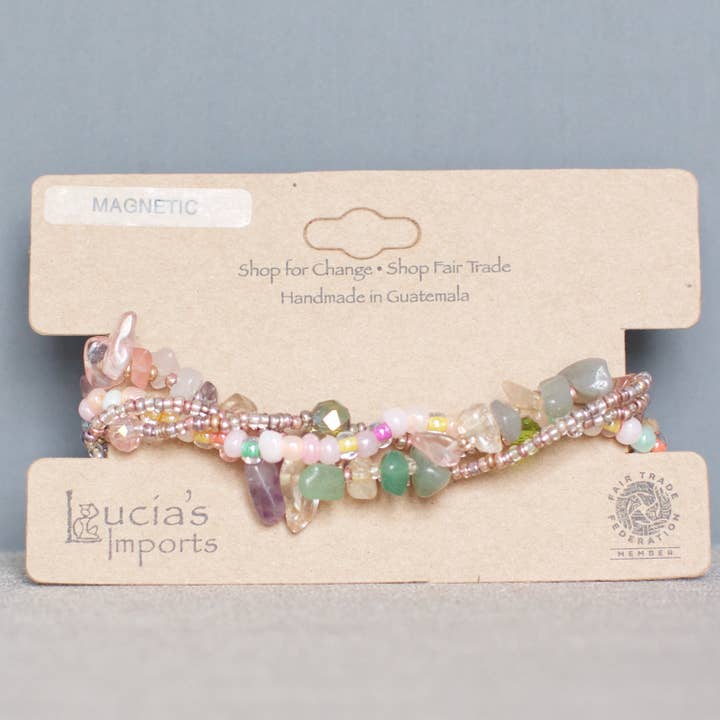 Lucia's Imports - Wholesale Beaded bracelet - Small Rock Candy Magnetic Bracelet3