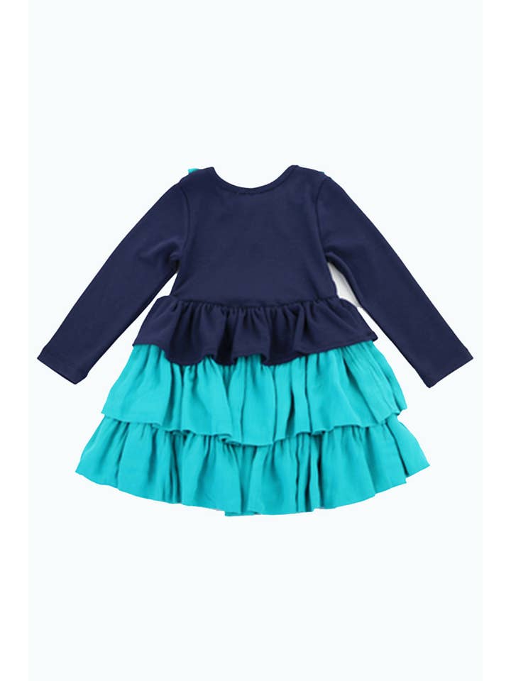 SISSYMINI – Engroshandel Kjole - Børn – Peplum Lange ærmer Flæser Kjole Småbørn & Piger| LV362