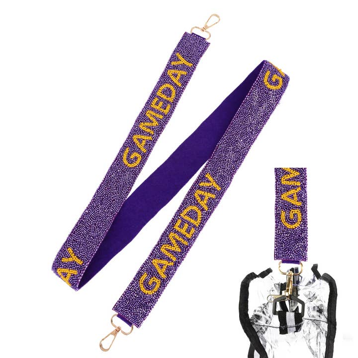 SP Sophia Collection - Wholesale Bag Strap - Women's - Seed Beaded "Game Day" Crossbody Shoulder Bag Strap