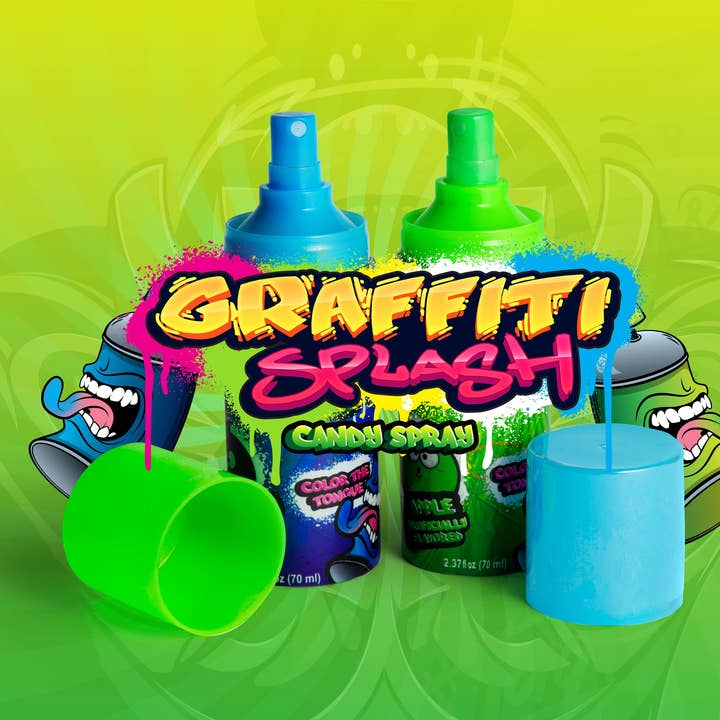 Grandpa Joe's Candy Shop - Wholesale Hard Candy - Raindrops Graffiti Splash, 2.37oz, 12ct Case