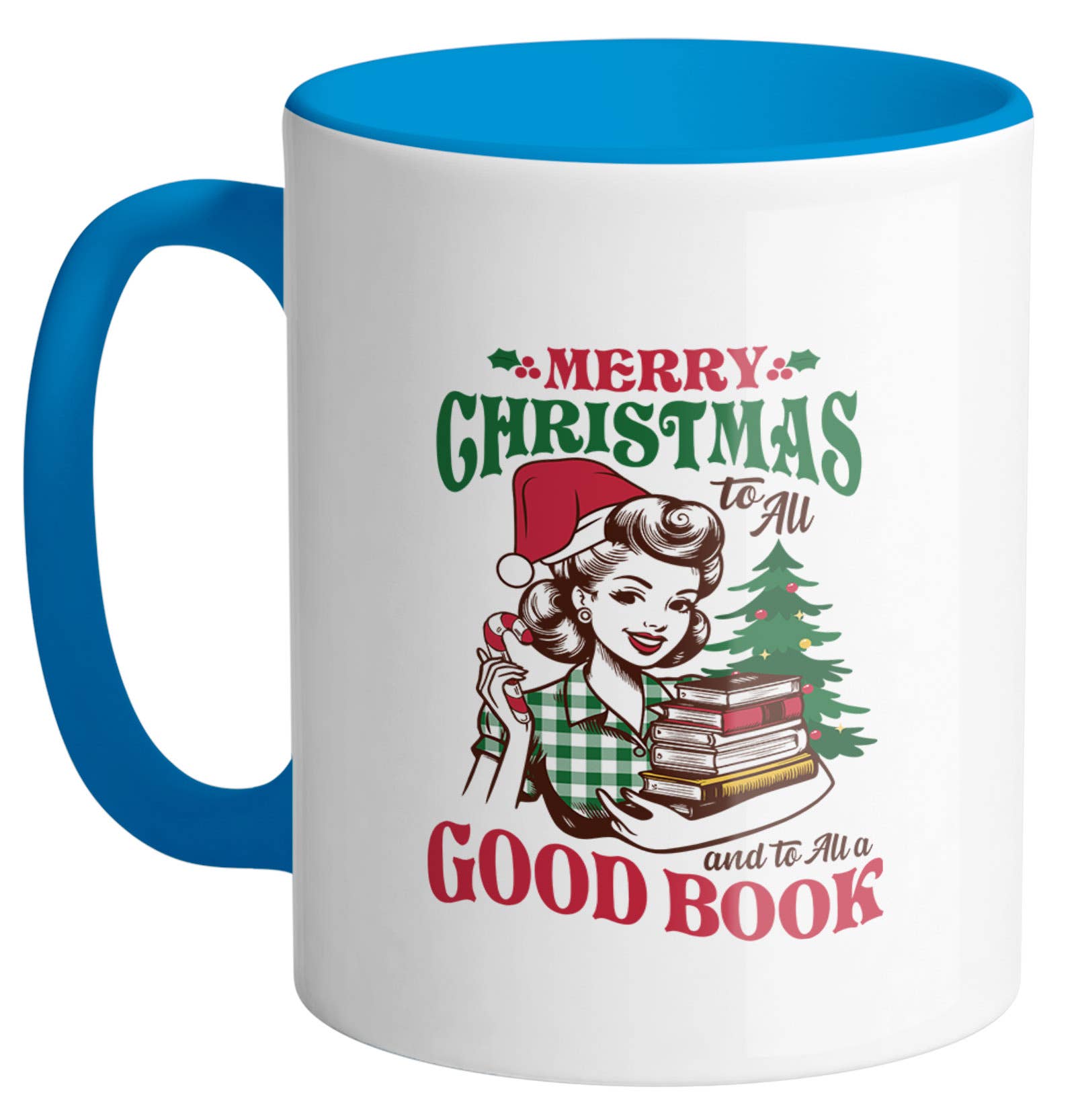 Lucky Luna Apparel – wholesale Coffee mug – Merry Christmas To All & To All A Good Book Ceramic Mug0