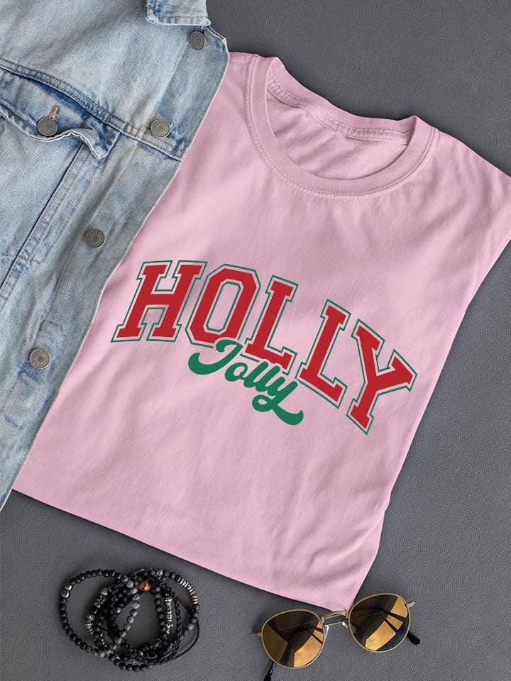 Swift Retail - Wholesale T-Shirt (Graphic) - Women's - Holly Jolly - Festive Christmas Tee2