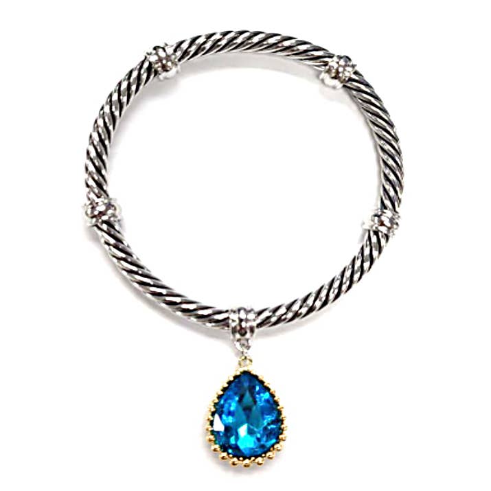 Teardrop Charm Stretch Bracelet for wholesale by Laudic Co