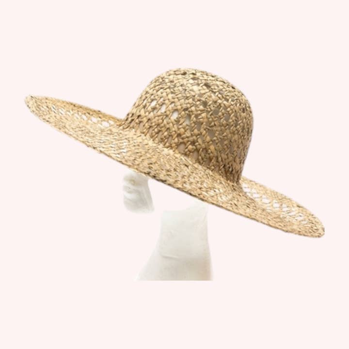 Natural Open Weave Seagrass Straw Hat – Handwoven for wholesale on Faire7