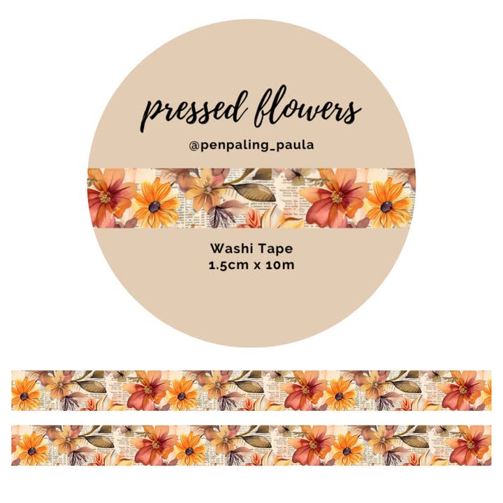 Pressed Flowers - Washi Tape for wholesale by Penpaling Paula