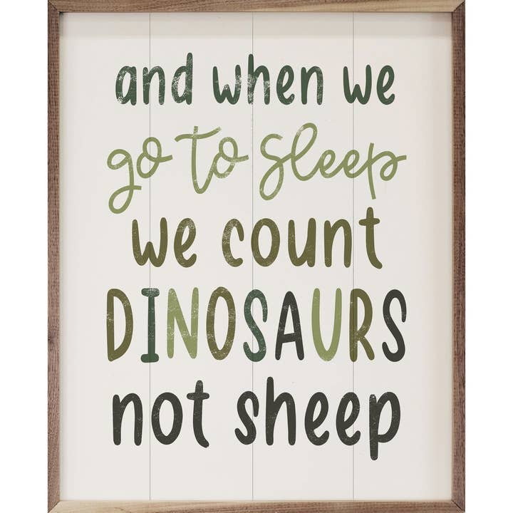 We Count Dinosaurs Not Sheep White for wholesale by Kendrick Home