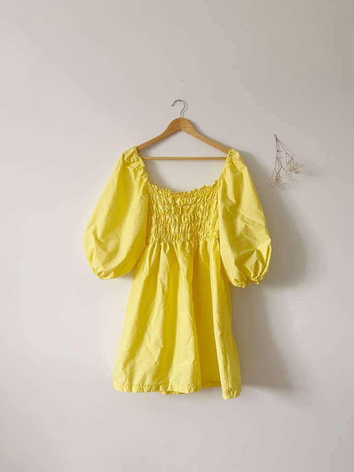 Rubis Pastel - Wholesale Dress - Kids - Lemon yellow Babydoll dress