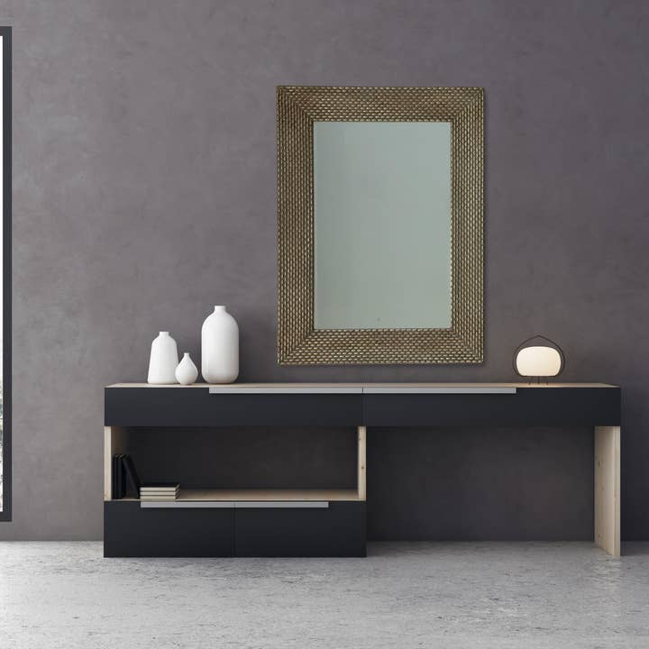 SBC Decor - Venta al por mayor Espejos de pared - Espejo de pared decorativo con marco de madera para terraza