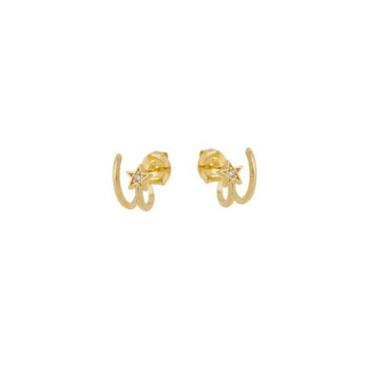 GoldFi - Wholesale Stud/Post Earrings - 18k Gold Filled Dainty Blinking Star Stud Earrings2