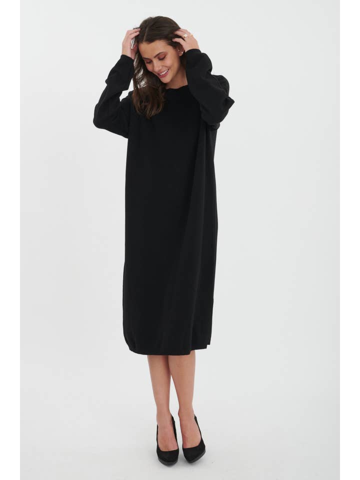 ORNELLA PARIS - Vente Robe – femme - Robe pull longue unie LEL-R2227110