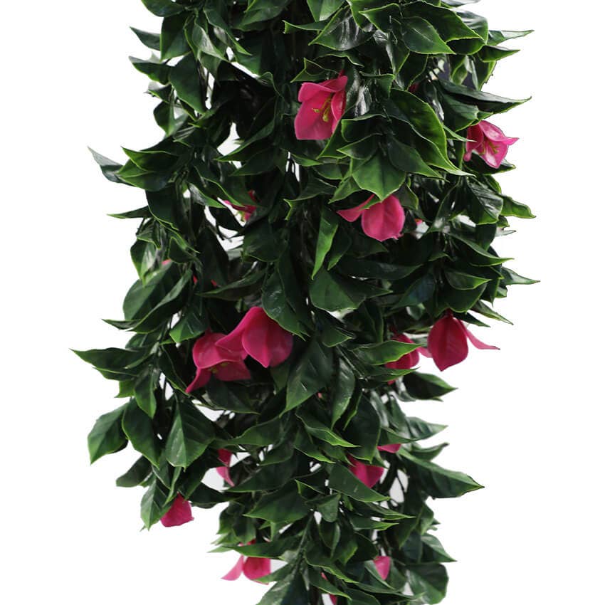 Designer Plants - Wholesale Artificial Flowers - (5 Pieces) Vibrant Pink Hanging Artificial Bougainvillea Plant, UV Resistant 30"6
