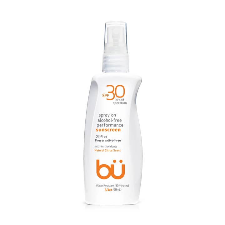 SPF 30 Alkoholfri solcreme spray naturlig citrusduft for engroshandel hos BU sunscreen