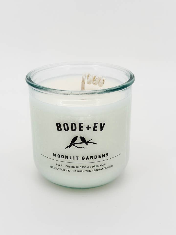 Moonlit Gardens | Florals & Amber Soy Candle + Room Spray for wholesale by Bode+Ev
