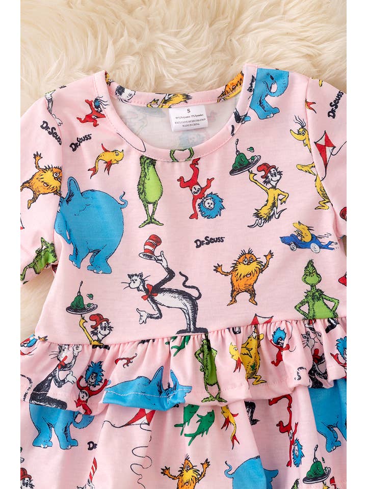 Kids Charm Online - Wholesale Top & Pant Set - Kids - Pink ruffle top & wide legged pants. OFG50483 JEANN2