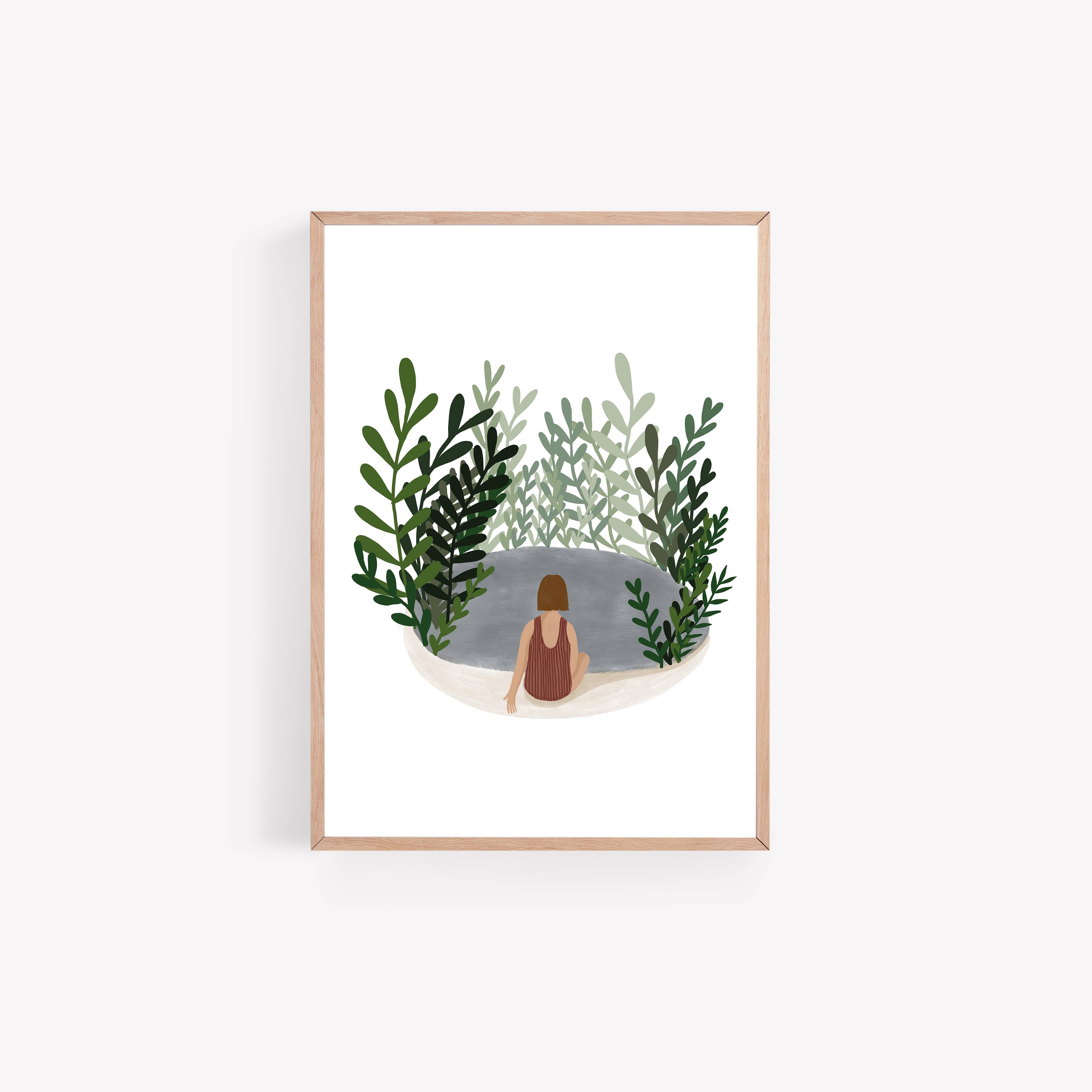 HeatherLucyJ Design - Wholesale Art Print - Wild Swimming In the Pond Art Print1
