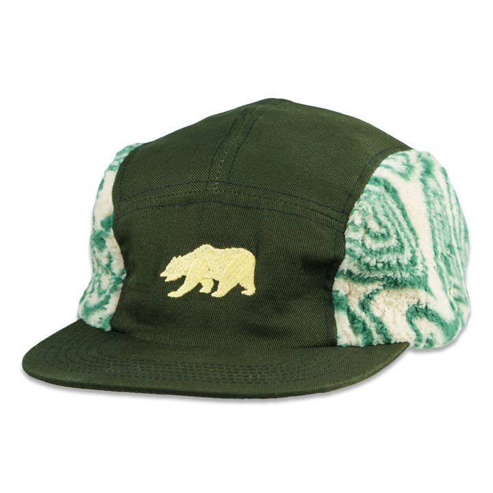 Beerencollectie Groene Bont 5-Panel Pet voor wholesale door Grassroots California