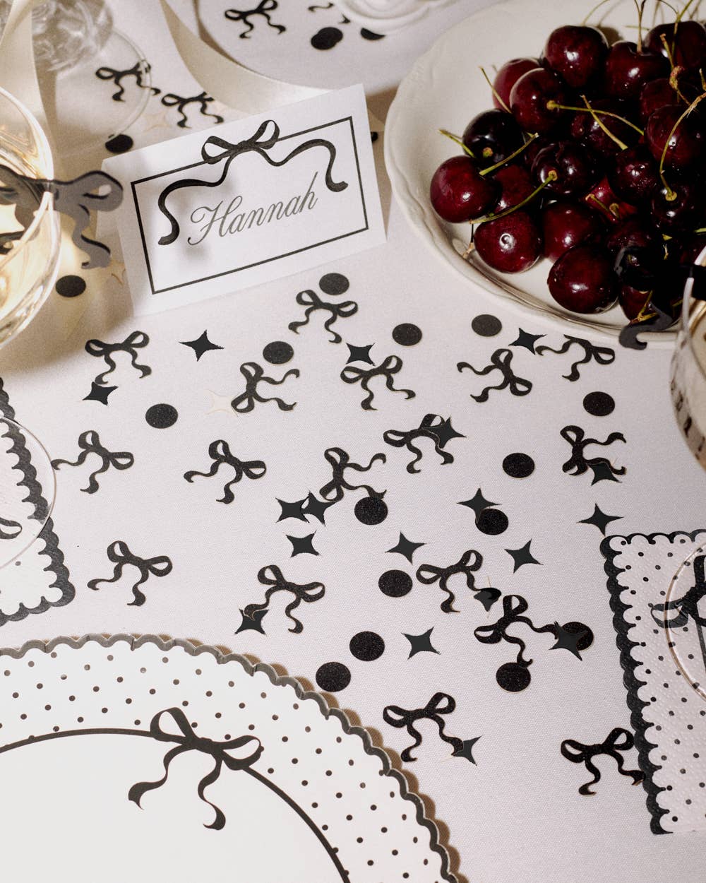 xo, Fetti - Wholesale Confetti - Black Bow Confetti| 200 pc, Birthday, Bach, Party0