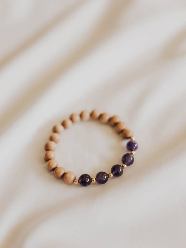 Amethyst Indie Bracelet for wholesale by Amberose Jewelry