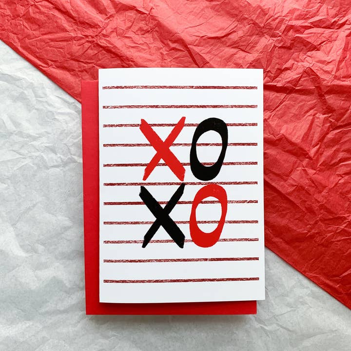 Stone Donut Design, LLC - Wholesale Valentine's Day Card - Bold XOXO Cute Valentine's Day Card by Stonedonut Design6