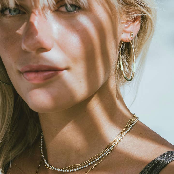 COLLIERS JAIPUR AGATHE BLANCHE pour la vente par Une A Une