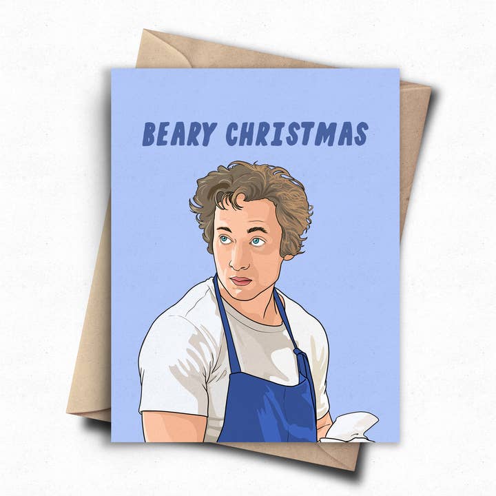 Pop Cult Paper - Vente Cartes de Noël - Carte de vœux Beary Christmas Funny Bear, Carmy Xmas Card