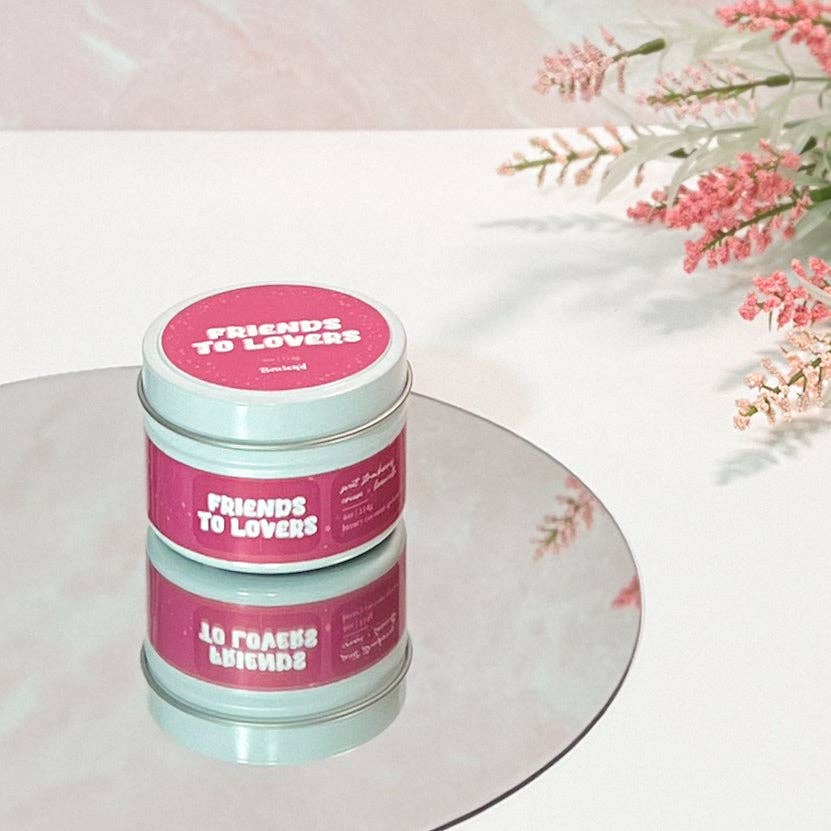 Bewick'd Studio - Wholesale Travel Candles - Friends to Lovers 4oz Candle - Book-Inspired Luxury Scented2