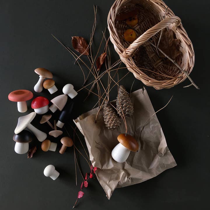 Moon Picnic - Wholesale Wood Toy - Kids - Forest Mushrooms Basket7