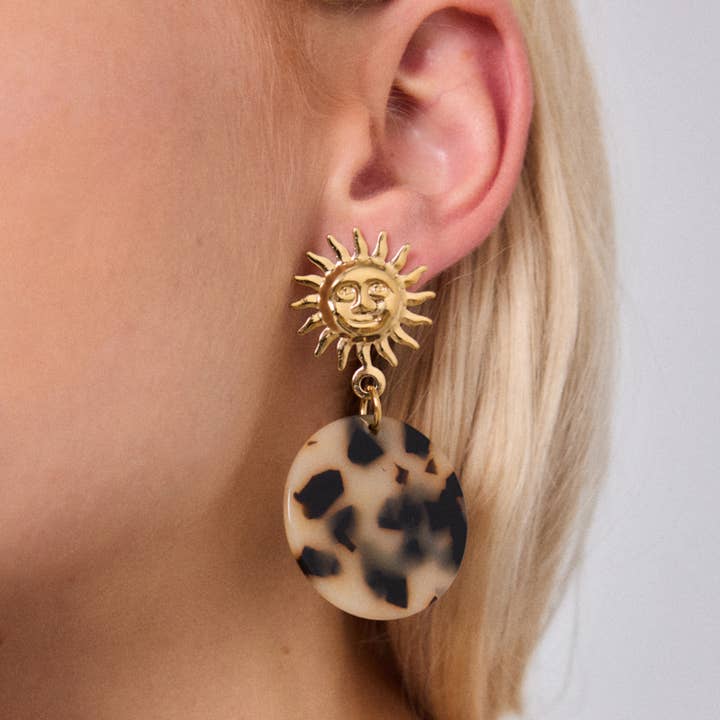 Gold Stainless steel earrings 124RX195 for wholesale on Faire1