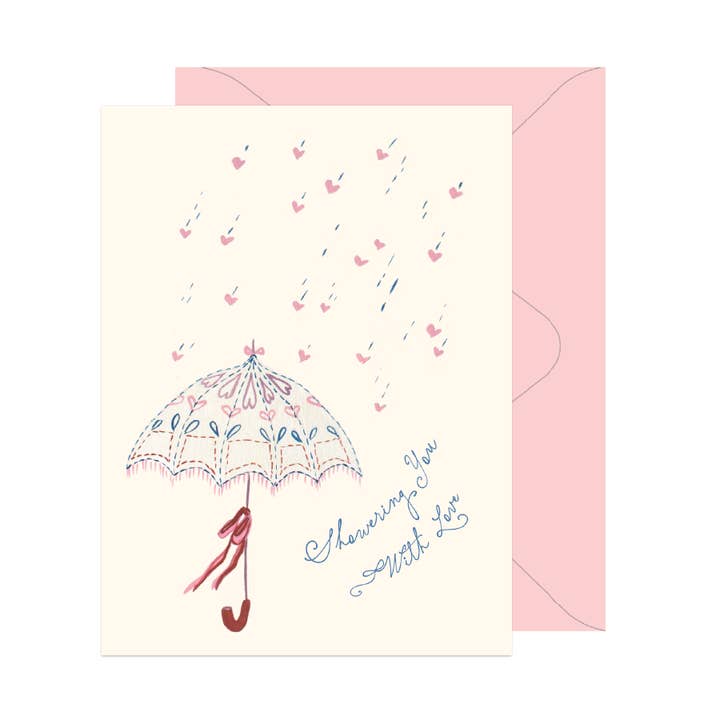 Showered With Love Bridal Shower Card for wholesale by Maggie Beckett Studio
