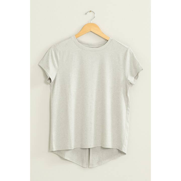 HYFVE - Wholesale Shirt - Women's - DZ22E576-Short Sleeve Open Back Tee